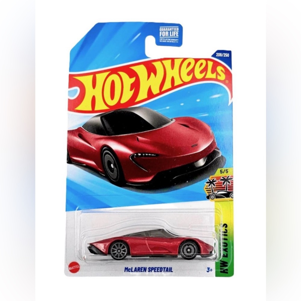 Hot Wheels 2025 McLaren Speedtail – HW Exotics 5/5 – Volcanic Red (Col #209/250)
